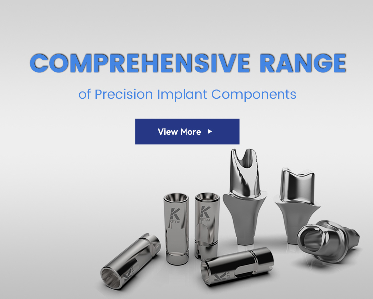 omfattande tandimplantatkomponenter inklusive abutment scanbody och implantatanalog